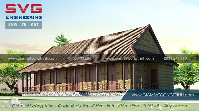 Thiết kế nhà đa năng khu bảo tồn văn hóa người Dao Thanh Y Quảng Ninh - SVG TK 007 Thiet ke nha da nang