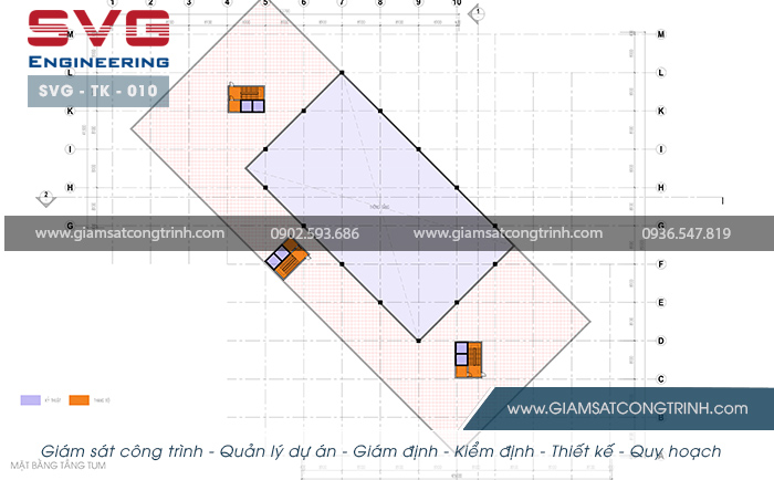 Mặt bằng tầng tum Trung tâm giới thiệu sản phẩm - SVG TK 010 Mat bang tang tum