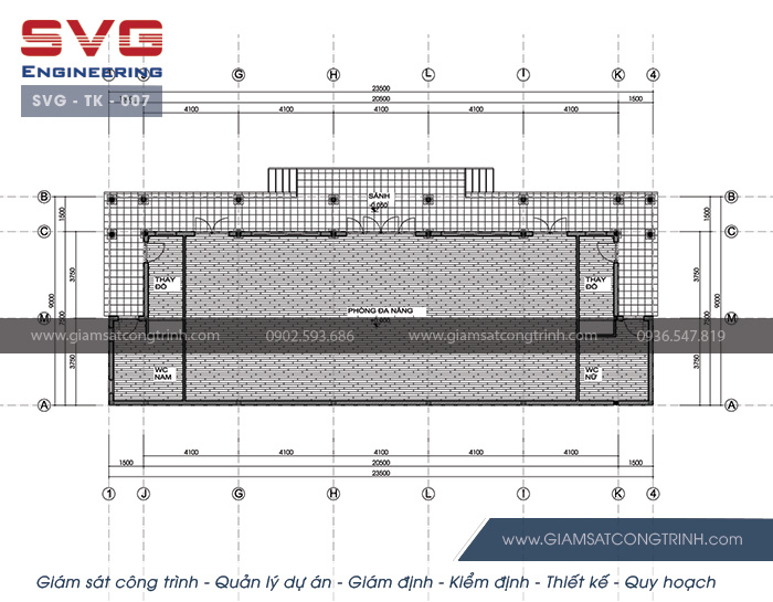 Thiết kế mặt bằng nhà đa năng khu bảo tồn văn hóa người Dao Thanh Y Quảng Ninh - SVG TK 007 Mat bang nha da nang