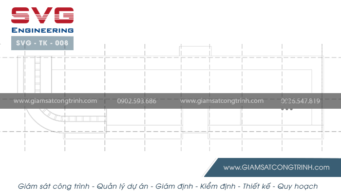 Mặt bằng tầng tum tòa nhà văn phong Âu Á Building 10 tầng SVG TK 008 Mat bang tang tum