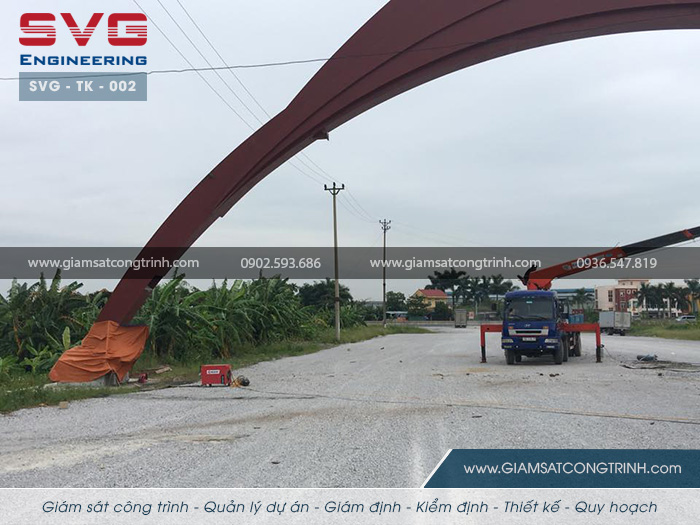 Nghiệm thu thi công cổng thép KCN An Dương (Hải Phòng) - SVG TK 002 Nghiem thu thi cong cong thep