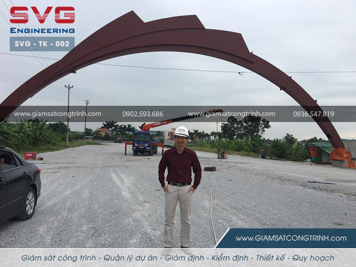 Nghiệm thu thi công cổng thép KCN An Dương (Hải Phòng) - SVG TK 002 Nghiem thu thi cong cong thep
