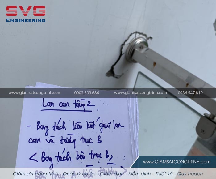 Giám định thiệt hại nhà dân do công trình xây dựng nhà kế bên gây ra