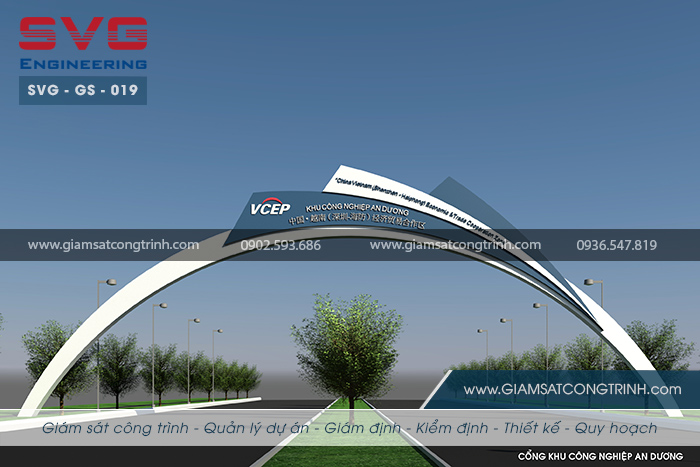 Thiết kế công trình Dự án cổng thép KCN An Dương Hải Phòng - SVG GS 019 Thiet ke cong trinh cong thep KCN An Duong Hai Phong