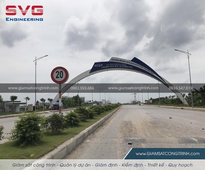 Thiết kế thi công xây dựng công trình cổng chào khu công nghiệp An Dương Hải Phòng Thiet ke thi cong xay dung cong trinh cong chao KCN An Duong