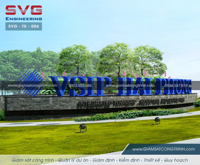 Thiết kế cổng KCN VSIP Hải Phòng - SVG TK 006 Thiet ke cong khu cong nghiep VSIP